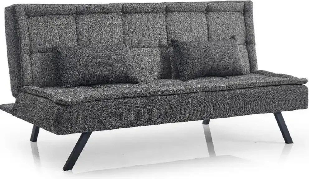 Canapea extensibila moderna 185x89x90 cm – stofa gri – Monaco