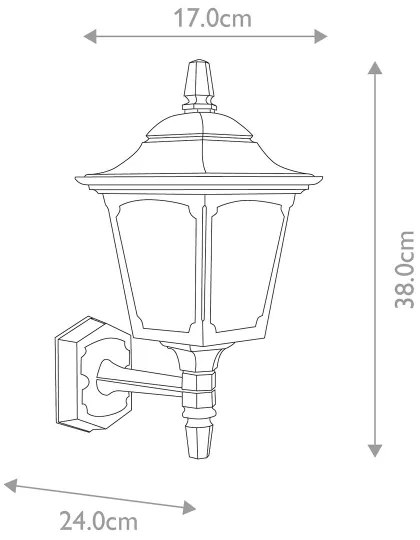 Aplică de exterior CHAPEL 1xE27/100W/230V IP44 Elstead