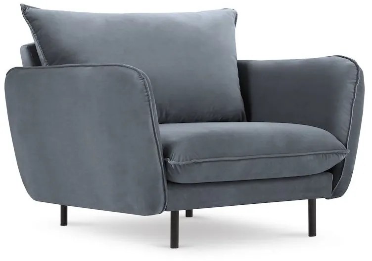 Fotoliu tapitat Vienna velvet/picioare negre – L95 x l92 x h95 cm