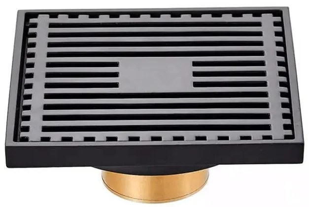 Sifon pardoseala sistem antimiros Es, Alama Elit's 100 mm , Negru Mat tip Rigola