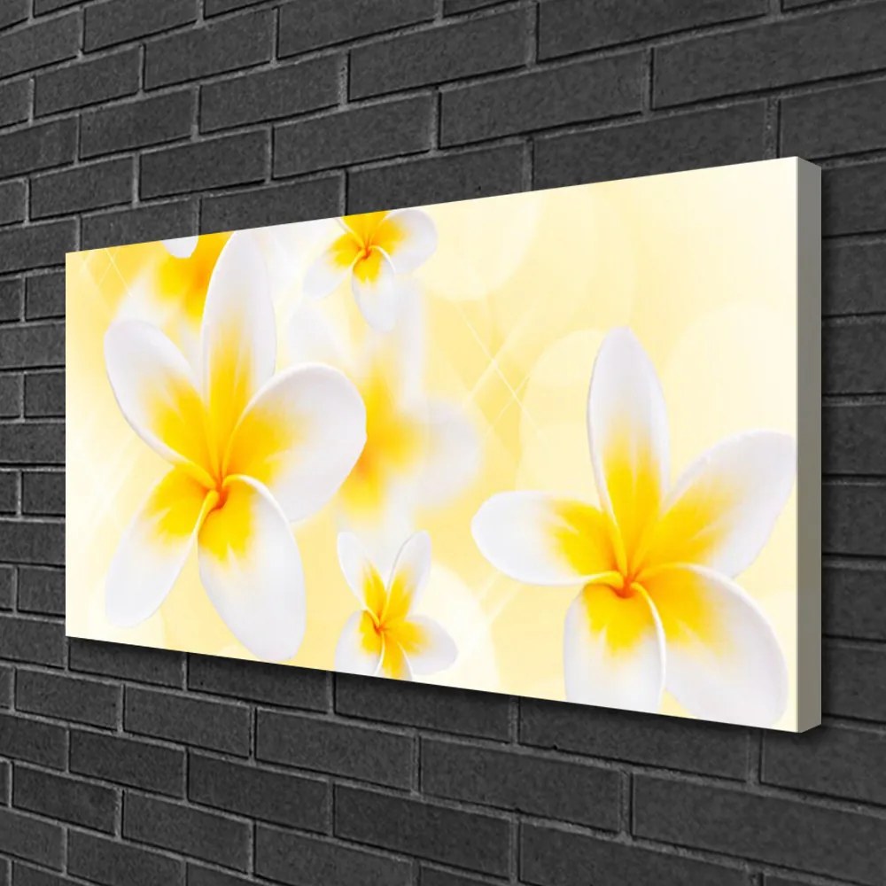 Tablou pe panza canvas Flori Floral Alb Verde