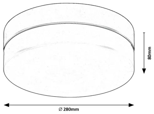 Plafonieră LED pentru baie Rabalux 75026GAELO LED/18W/230V d. 28 cm negru