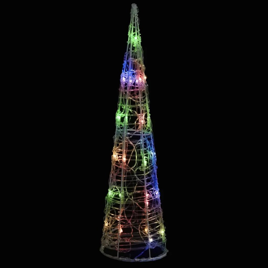 Piramida decorativa con de lumini cu LED colorat 60 cm acril 1, Multicolour, 60 cm