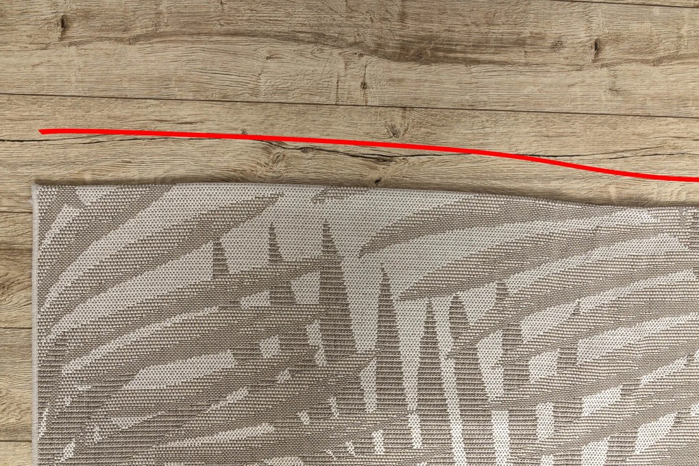 Covor sisal Floorlux 20504 Frunze şampanie si gri Junglă - SECUNDAR-COTATI PRODUSUL