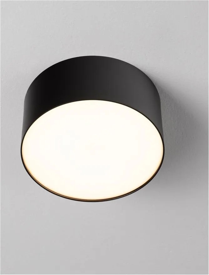 Spot aplicat, Plafoniera LED Luldo negru, 14cm