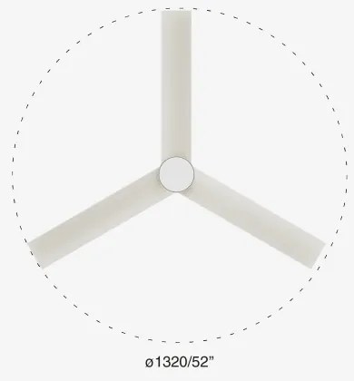 Ventilator LED dimabil FARO 34297-1TW RUDDER L LED/20W/230V 2700/4000/6500K + telecomandă