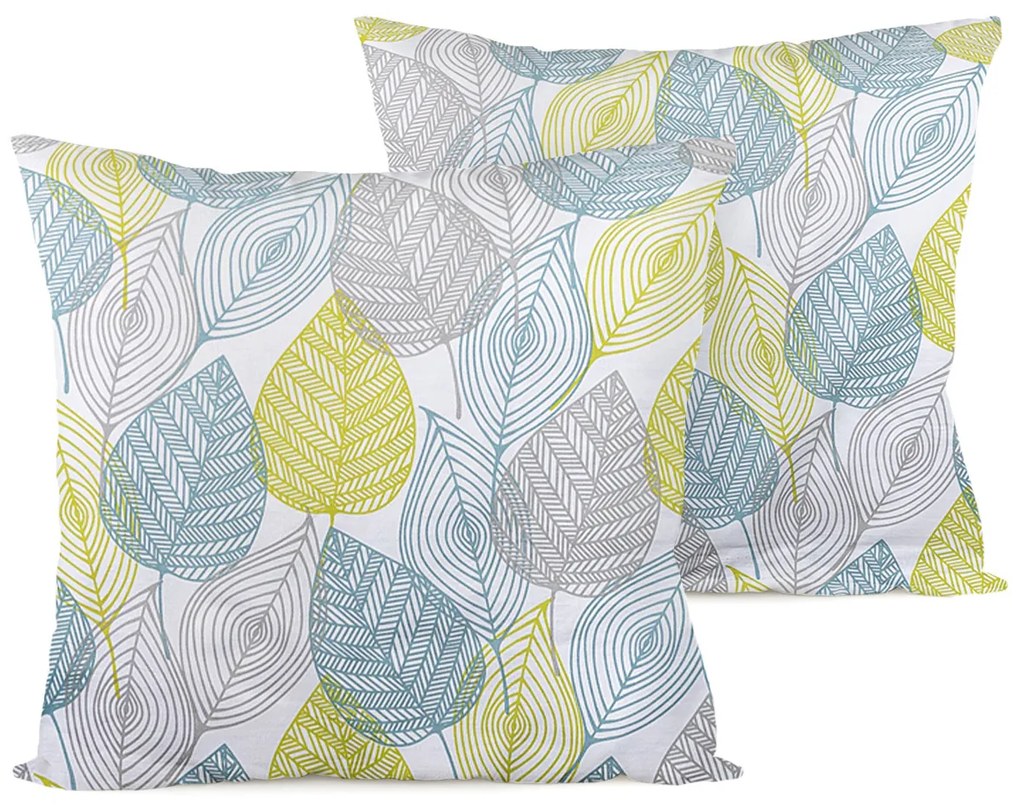 Față de pernă 4home Nordic leaves, 2 buc. 40 x 40 cm, 40 x 40 cm