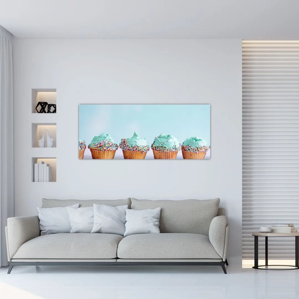 Tablou cu cupcakes (120x50 cm)