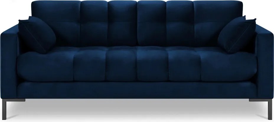 Canapea 2 locuri, Mamaia, Micadoni Home, BL, 152x92x75 cm, catifea, albastru regal