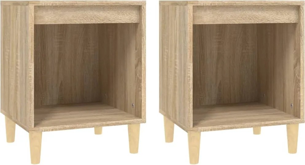 vidaXL Noptiere, 2 buc., stejar sonoma, 40x35x50 cm
