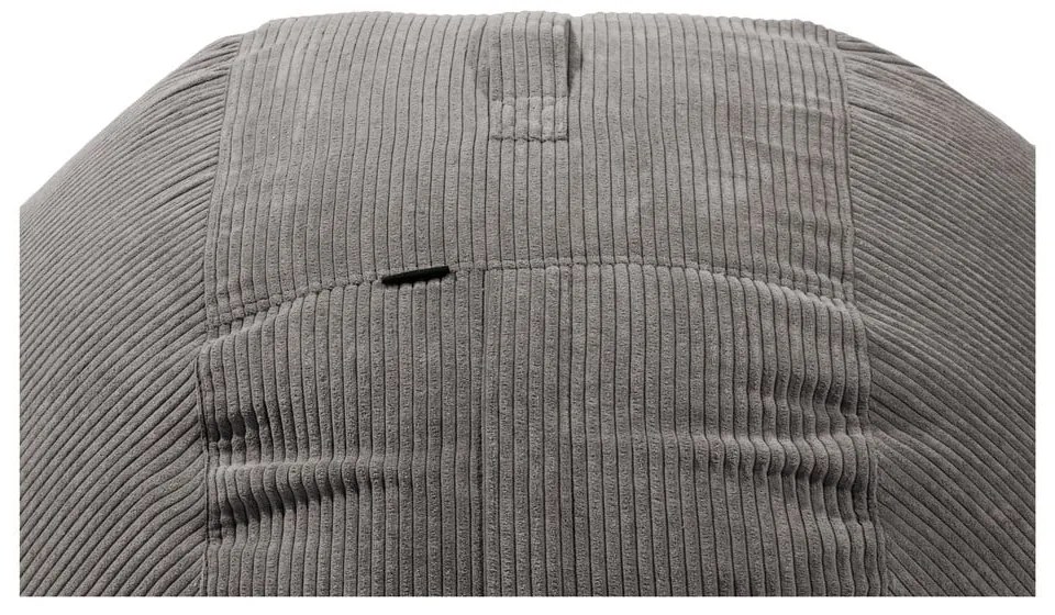 Fotoliu bean bag maro închis cu tapițerie din catifea reiată Roll 135 – SLOWDOWN