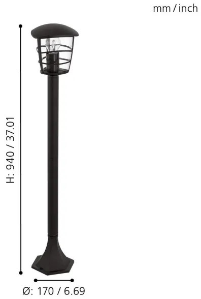 Eglo 93408 - LED Lampă exterior ALORIA E27/8,5W/230V