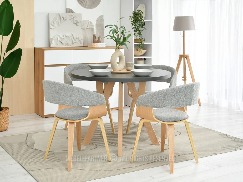Scaun Renzo (gri + stejar). Promo -27%. 1111262