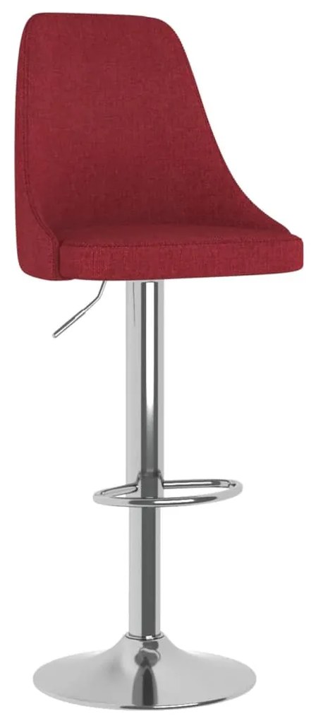Scaune de bar, 2 buc., rosu vin, material textil 2, Bordo