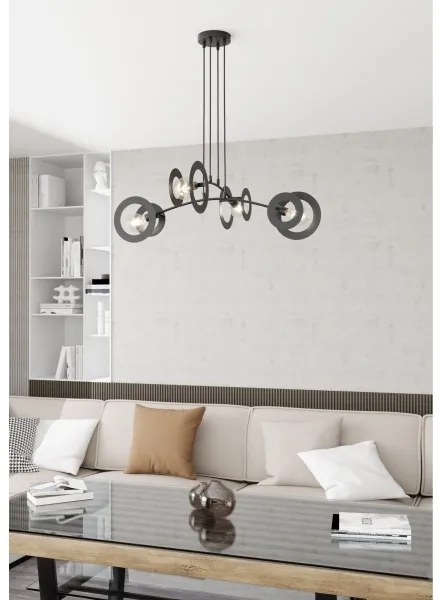 Lustră pe cablu EUFORIA 4xE27/15W/230V negru