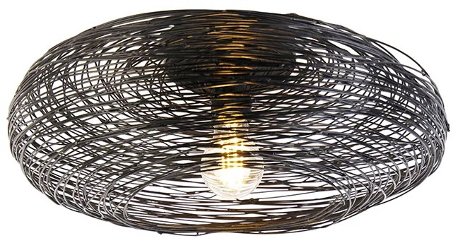 Plafoniera de design neagra ovala - Sarella