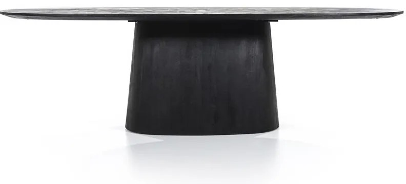 Masa ovala din lemn de mango Aron 250x110 cm neagra