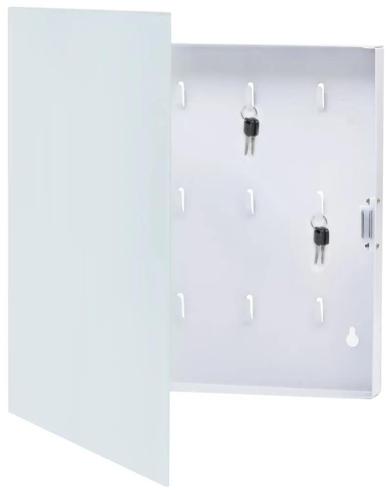 Caseta pentru chei cu tabla magnetica, alb, 35 x 35 x 5,5 cm Alb, 35 x 35 x 5.5 cm, 1