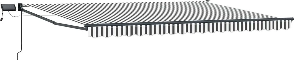 vidaXL Marchiză retractabilă manuală cu led-uri 5 x 3 m