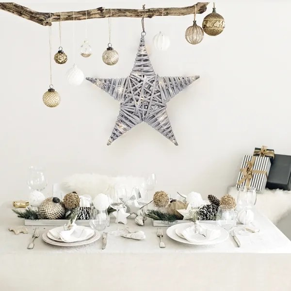 Decorațiune LED de Crăciun LED/2xAA ratan Solight 1V246