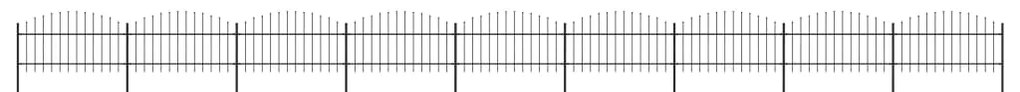 vidaXL Gard de grădină cu vârf tip suliță din oțel 1603,5x125 cm, negru