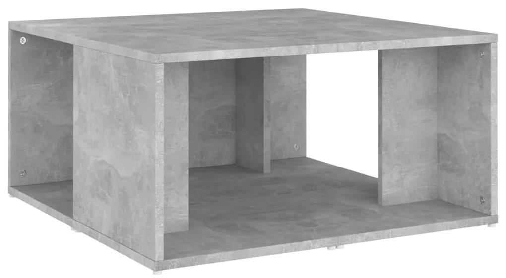 Masute de cafea, 4 buc., gri beton, 33x33x33 cm, PAL 4, Gri beton