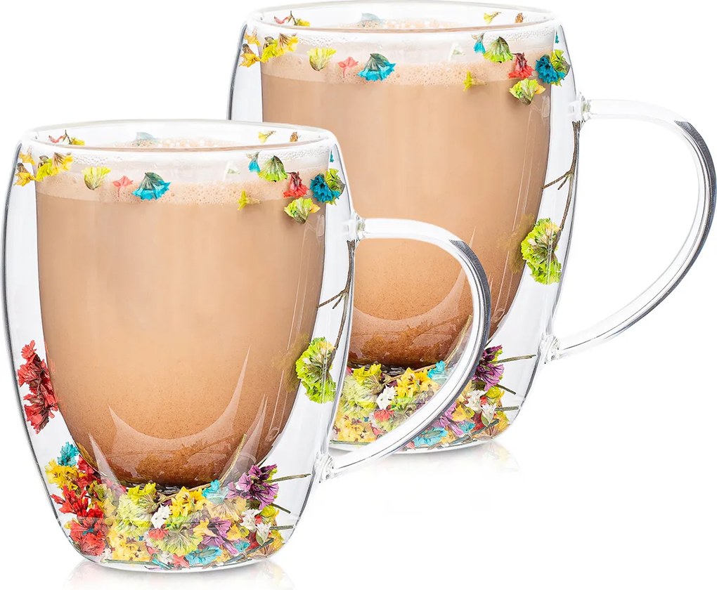 Pahare termo 4Home Flowers Hot&Cool 350 ml, 2 buc.