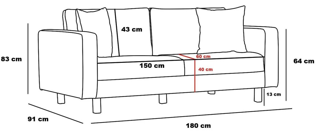 Canapea două locuri Berlunetta (Crem + Auriu). 1106644