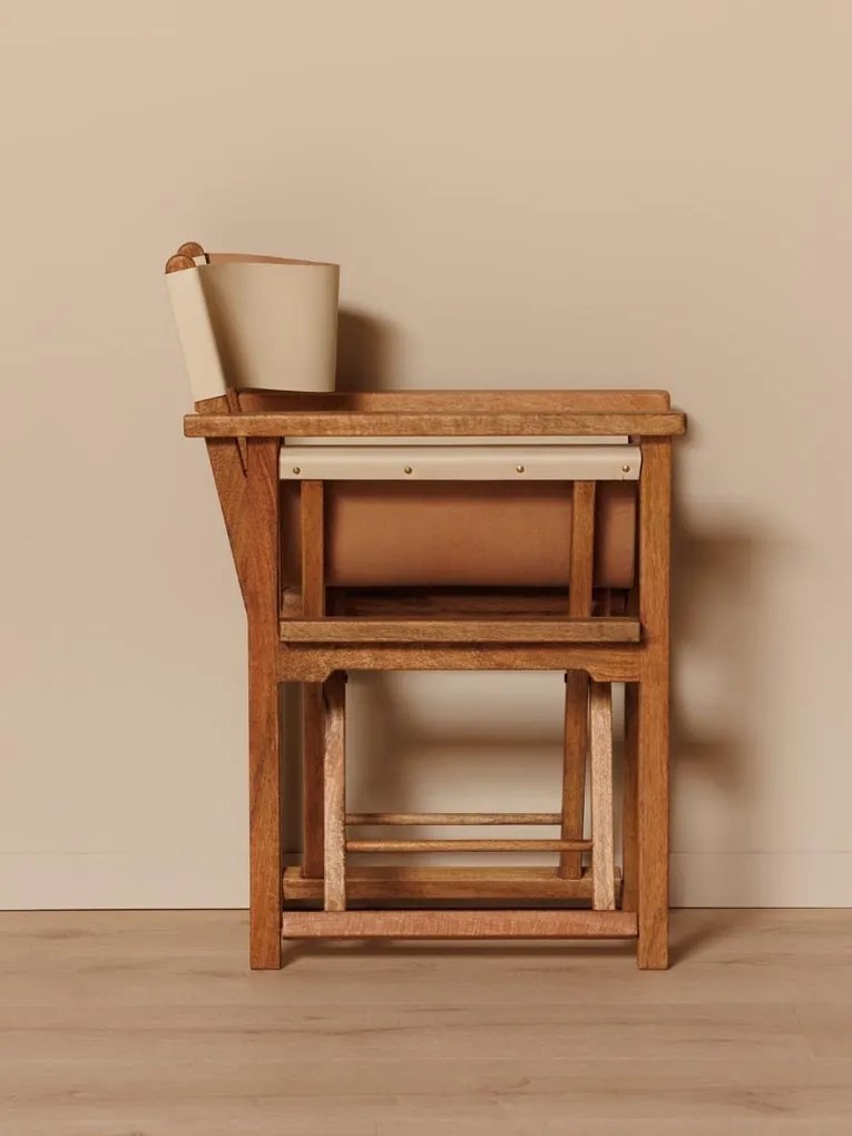 Scaun dining, pliabil, din piele naturala, Woody