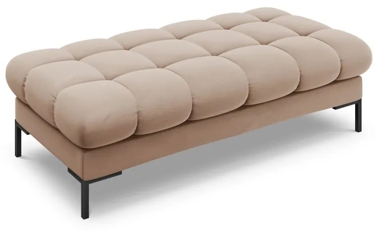 Banca tapitata Bali velvet/picioare negre – L133 x l62 x h41