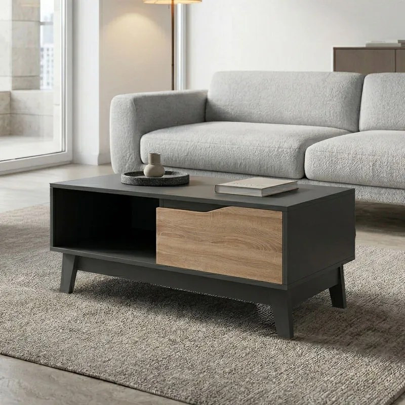 Masuta De Cafea Jovira Antracit-sonoma 90x45x38.5 Cm