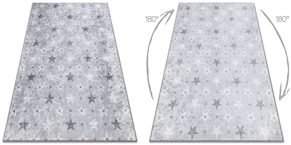 JUNIOR 51798.804 covor lavabil Stele pentru copii anti-alunecare - gri - SECUNDAR-COTATI PRODUSUL