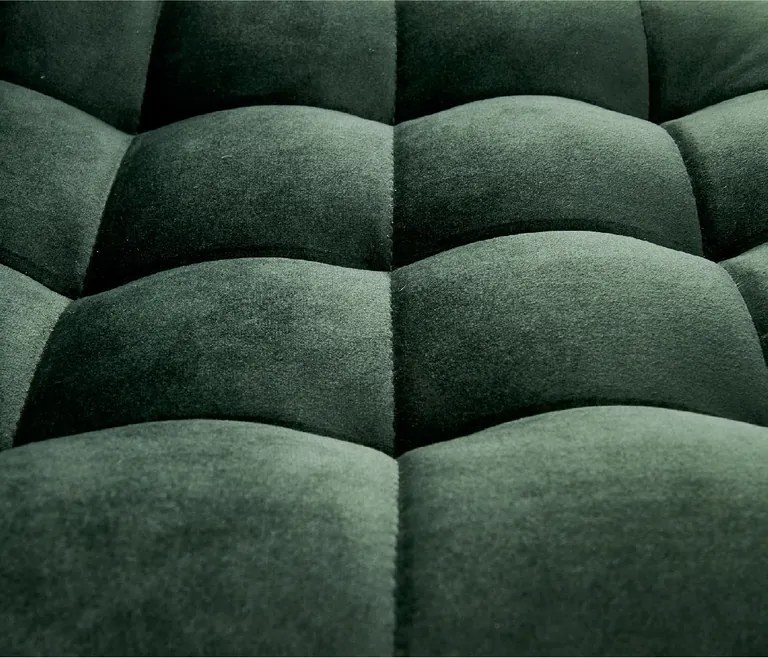 Scaun de bar cu picior negru MALIBU VELVET, verde