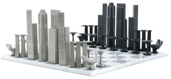 Joc de sah Skyline Singapore Premium Marble
