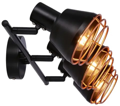 Spot NERIA 3xE14/40W/230V negru/cupru