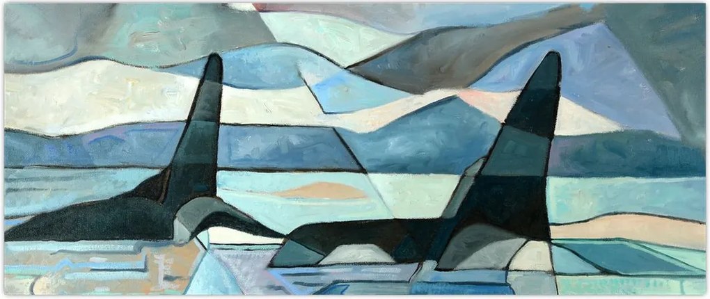 Tablou - Balene (120x50 cm)