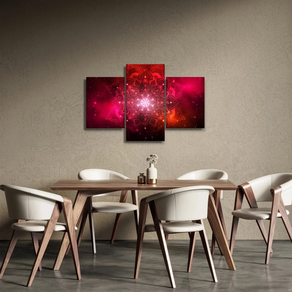 Tablou abstracției roșii (90x60 cm)