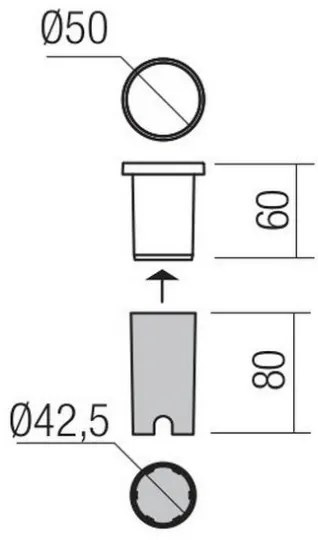 Redo 90044 - Lampă încastrată exterior LED INCAS LED/2,3W/230V IP65