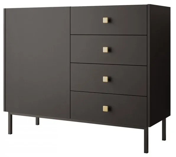 Comodă Probazzo 1D4SZ (Negru + auriu) . 1103668
