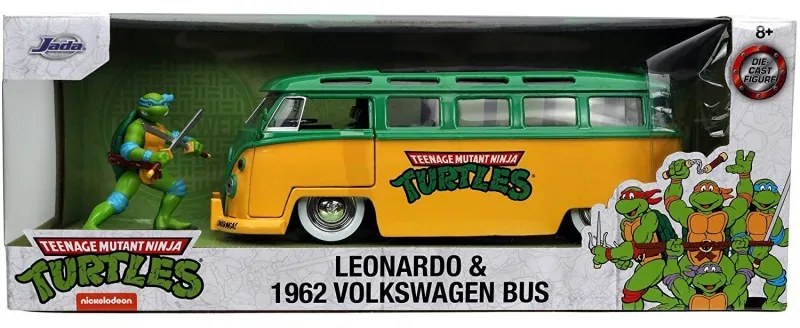 MASINA METALICA VW 1962 TESTOASELE NINJA LEONARDO SCARA 1 LA 24