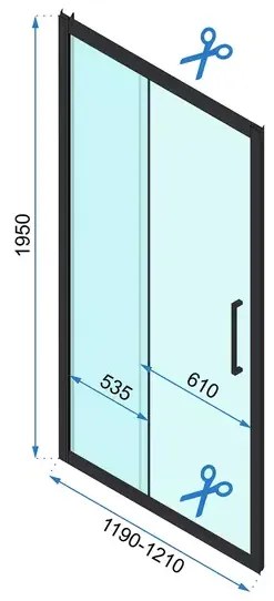 Usa de nisa culisanta Rea Rapid Slide 120 cm sticla 6 mm crom