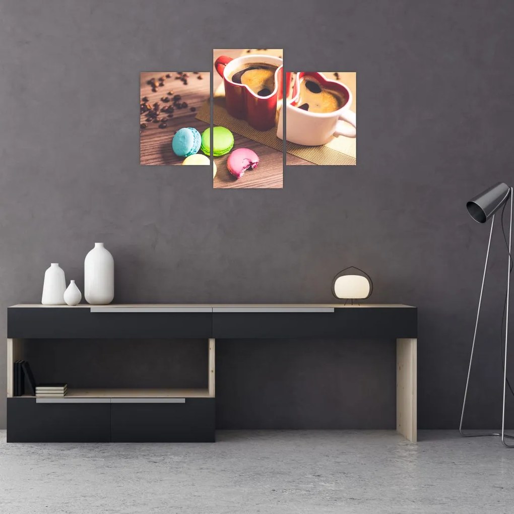 Tablou cu cafea și macarooni (90x60 cm)