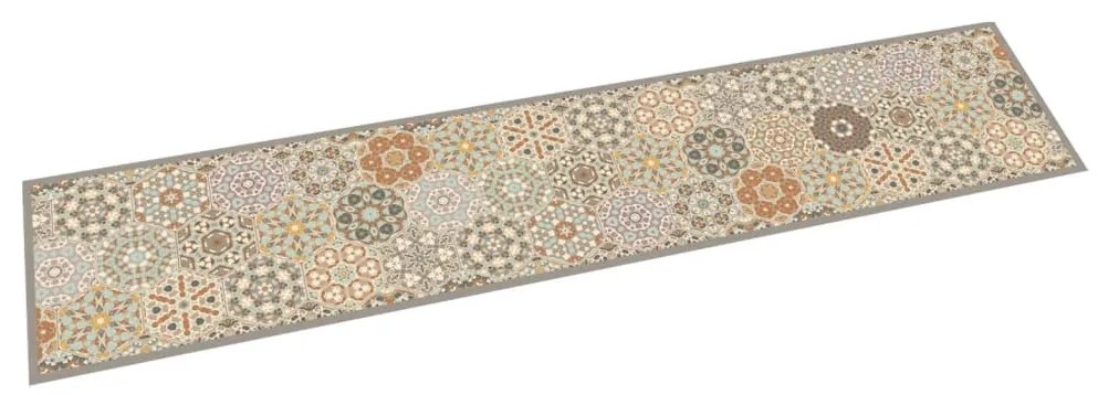 vidaXL Covor de bucătărie lavabil pastel hexagonal, 60x300 cm, catifea