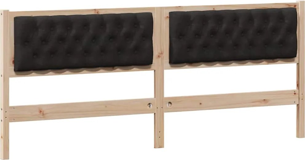 vidaXL Tăblie cap Altele Maro și negru 200 cm Lemn masiv de pin