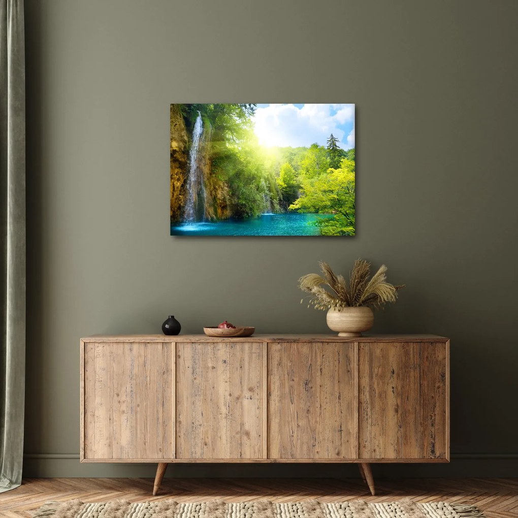 Tablou - cascadele în djunglă (70x50 cm)