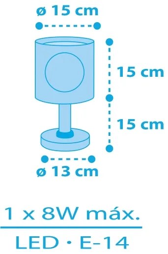 Veioză pentru copii Dalber 60651 PIRATE ISLAND 1xE14/8W/230V