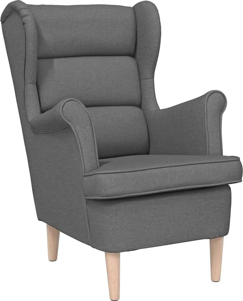 vidaXL Fotoliu, gri închis, 74x84x100 cm, textil