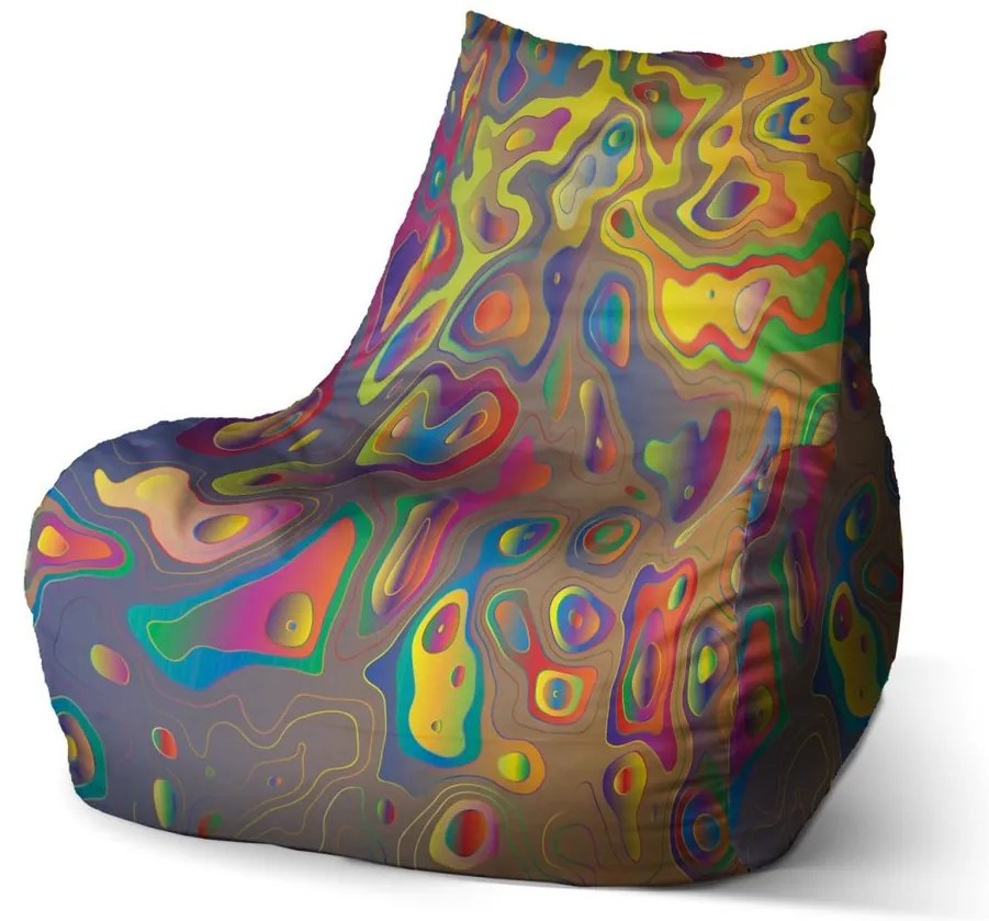 Sac de șezut Bean pete colorate - pentru copii, colorat