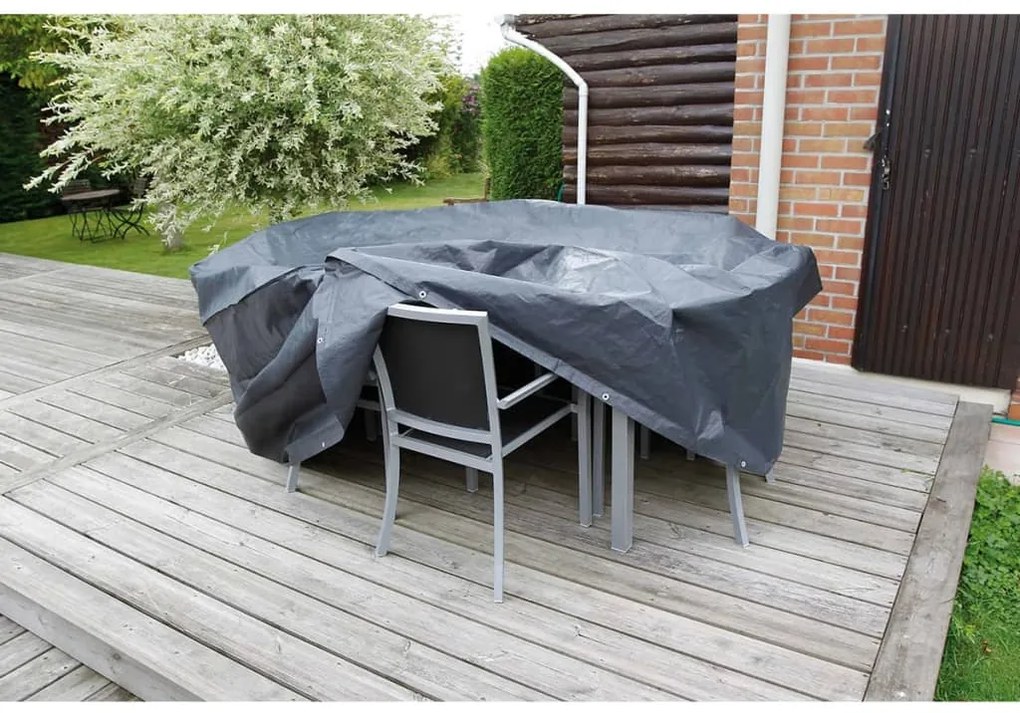 403685 Nature Husă mobilier de grădină pentru mese rotunde, 325x325x90 cm