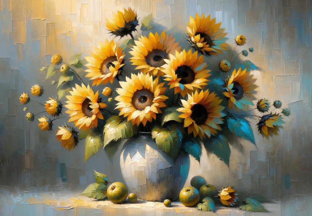 Fototapet - Vază cu floarea-soarelui (147x102 cm)